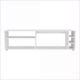 thumbnail image 6 of TV Furniture Modern White TV Stand for 70” Screens with Open Storage | Particle Board | Melamine, 6 of 7