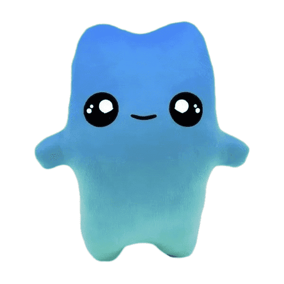 Video Game Inspired Sprite Plush, Kawaii Style Collectible Plushies,Novelty Gag Gift for Gamers
