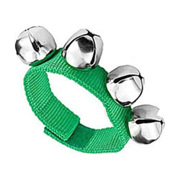 Fiudx Cascabeles de Pulsera, Juguete Musical de Nailon Ajustable, Colores Festivos Rojo y Verde, Instrumento de Percusión Fácil de Tocar, Divertido para Fiestas Navideñas, Apto para Todas Las Edades,