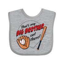 Inktastic That's My Big Brother out There Baseball Boys or Girls Baby Bib