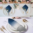 thumbnail image 2 of Navy Blue Gray Ombre Cloth Napkins, Modern Gradient Abstract Art Washable and Reusable Dinner Napkins Set of 8, Table Napkin for Kitchen Party Birthday Wedding Hotel Housewarming 20"x20", 2 of 8
