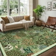 thumbnail image 2 of Hasoo Light Green 9x12 Jungle Rugs for Living Room Washable Non Slip Forest Anmial Print Bedroom Indoor Modern Carpet, 2 of 5