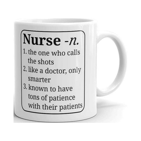 Nurse Definition Nursing School Coffee Tea Ceramic Mug Office Work Cup Gift