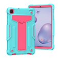 thumbnail image 2 of Dteck Shockproof Case For Samsung Galaxy Tab A 8.4 inch 2020 Model SM-T307, Heavy Duty Rugged Hybrid Case High Impact Full Body Kickstand Protective Cover (no built-in screen protector), Mint + Rose, 2 of 4