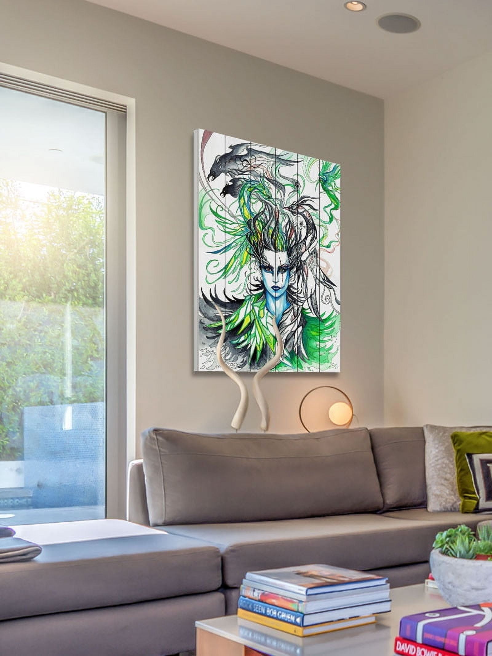 Marmont Hill "Dreams and Doubts" Painting Print on White Wood