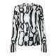 thumbnail image 5 of Camiseta negra de manga larga para mujer ins super entallada, camisa con capas interiores y cuello redondo, top ajustado con efecto tie-dye de otoño, 5 of 8