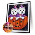 thumbnail image 1 of Cuadros Decorativos Pintura de diamante 5D DIY Kits de perro de Halloween taladro Wdftyju redondo completo decoración de pared manualidades, 1 of 8