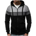thumbnail image 2 of hotojiny Sweatshirts for Men Fall Fashion Colorblock Full-Zip Hoodie Lightweight Long Sleeve Workout Athletic Coat with Pockets, 2 of 6