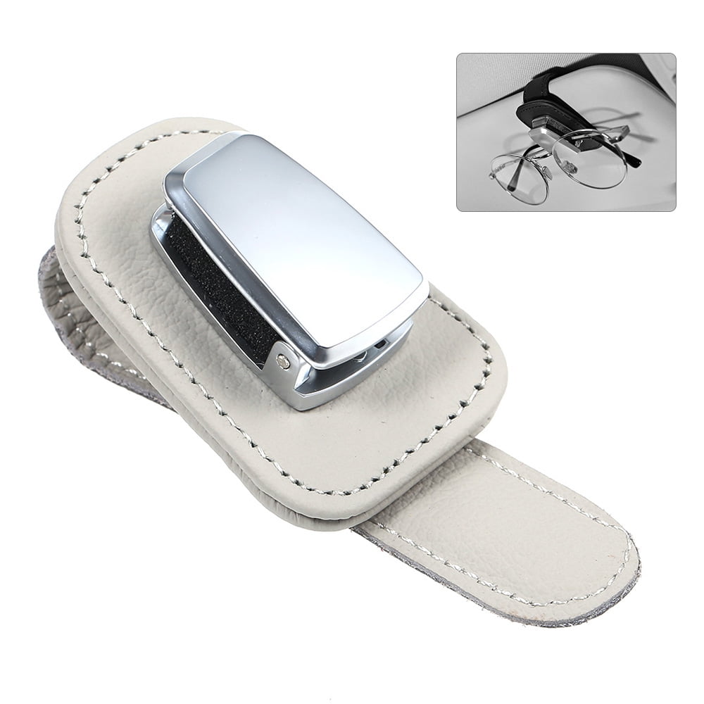 DOCAS 2 Pack Glasses Holder for Car Visor Sunglass Eyeglass Mount with Ticket Card Clip for Car Gray 