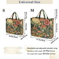 thumbnail image 2 of FORMRS Womens Corduroy Tote Bag Crossbody Shoulder Handbag with Pocket, Floral Mushroom, 2 of 7