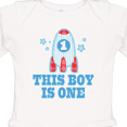 thumbnail image 4 of Inktastic 1st Birthday Boy Rocket Ship Boys Long Sleeve Baby Bodysuit, 4 of 5