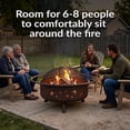 thumbnail image 3 of Sunnydaze Cosmic 31" Round Bronze Wood-Burning Steel Fire Pit with Cooking Grate, 3 of 17