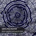 thumbnail image 2 of Boho Blue Flower Geometry Round Tablecloth 60 Inch, Waterproof Stain Resistance Round Table Cloth Decorative Tablecloth Picnic Party Indoor Outdoor, 2 of 6