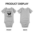 thumbnail image 3 of Warning: Protected by A Akita Dog Funny Baby Bodysuits (Gray,6-12 Months), 3 of 5