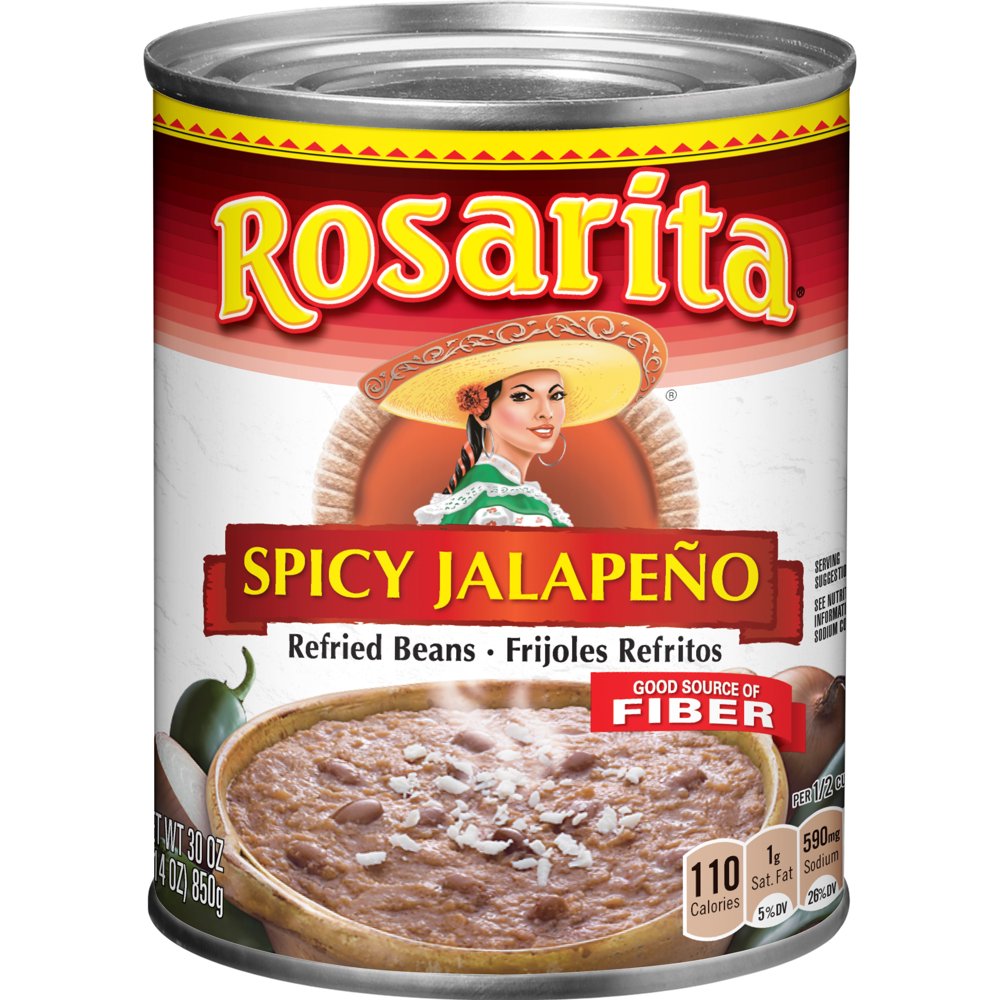 Rosarita Spicy Jalapeno Refried Beans, 30 oz