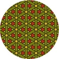 thumbnail image 1 of Ahgly Company Tapis Rond Lavable en Machine Intérieur Transitionnel Vert Pistache, 4 Pieds Rond, 1 of 7