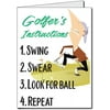 Jumbo Greeting Cards: Giant Retirement Card Golfer's 2 Feet X 3 Feet Card With Envelope