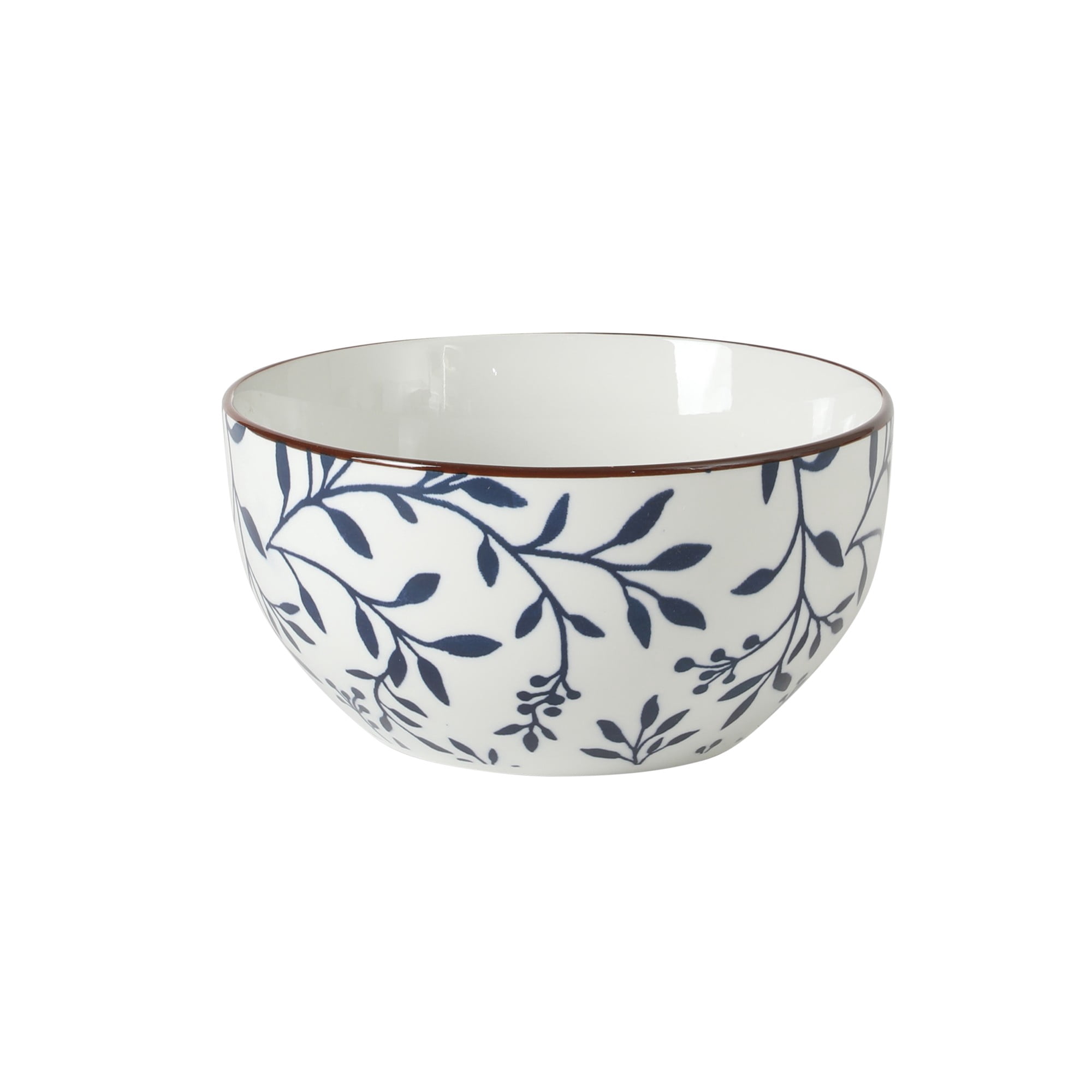 Gibson Home Palace Suite 16-Piece Dinnerware Set, Blue Floral Stoneware Plates & Bowls, Service for 4, Round Durable Everyday Dish Set