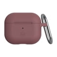 thumbnail image 4 of [U] by UAG AirPods (3rd Gen, 2021) Case Soft Smooth Silicone Stylish Dot Pattern Protective Cover with Carabiner Keychain, Aubergine, 4 of 6