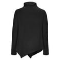 thumbnail image 5 of tarylea Women Tops Casual Turtleneck V Shaped Hem Tops Solid Color Long Sleeve Loose Shirt Comfy Tops, 5 of 6