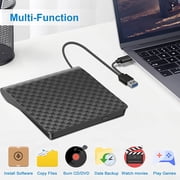 External DVD Drive, Amicool USB 3.0 Type-C CD DVD +/-RW Optical Drive USB C Burner Slim CD/DVD ROM Rewriter Writer Reader Portable for PC Laptop Desktop MacBook Mac Windows 7/8.1/10 Linux O