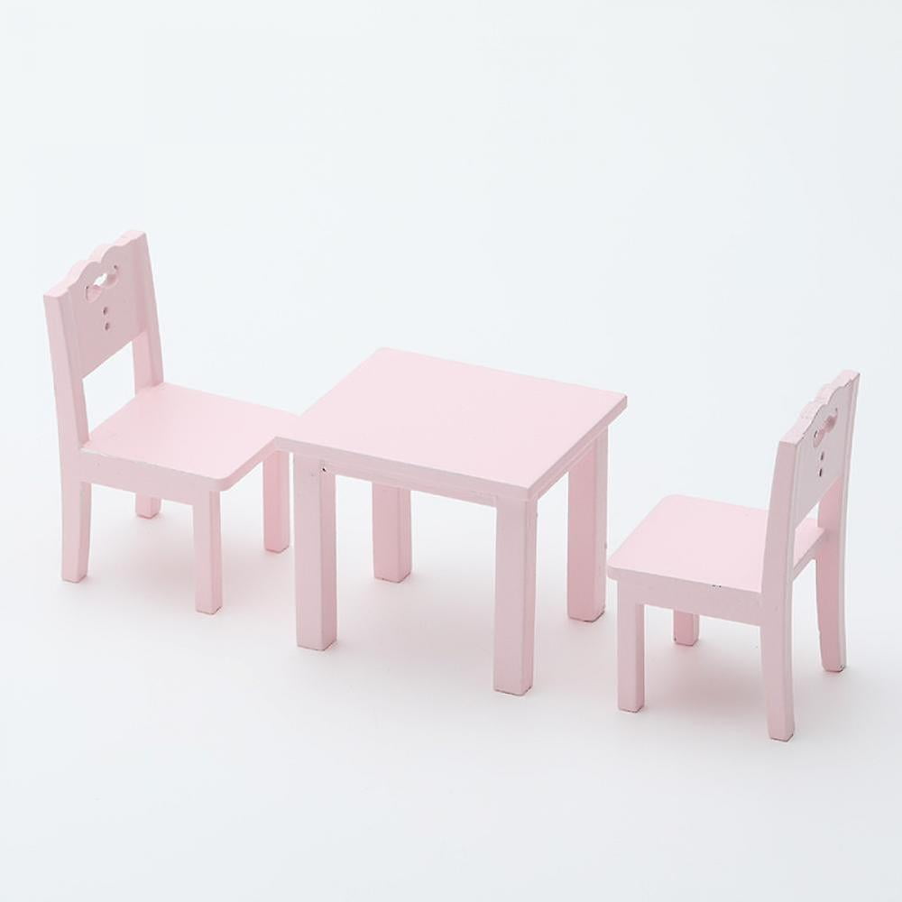 Bebetter Kids Table Chair Set 3 Pcs Barbie Powder Simulation Furniture Mini Chair Toy for Children s Birthday Pink G Need Walmart