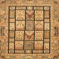 thumbnail image 1 of Ahgly Company Indoor Square Abstract Saddle Brown Abstract Area Rugs, 3' Square, 1 of 6