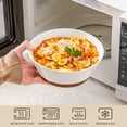 thumbnail image 5 of 3 Pack Salad Bowl Set, MALACASA 35 oz Large Serving Bowl Set, Deep Soup Bowl for Kitchen, White Ceramic Ramen Bowl Set for Cereal, Pasta, Salad, Dishwasher & Microwave Safe, Easy Clean, 5 of 8