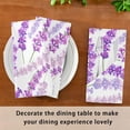 thumbnail image 6 of GZHJMY Set of 6 Lavender Flowers Satin Napkin Square 20 Inches Table Napkins Soft Smooth Decorative Napkins for Wedding Banquet Party Decoration, 6 of 6
