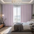 thumbnail image 2 of Purple Striped Blackout Curtains for Bedroom/Living Room, Pinch Pleated Black Out Curtains, Modern Simple Farmhouse Beige Vintage Room Darkening Window Drapes with Hooks 2 Panels, 39"x70", 2 of 8