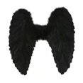 thumbnail image 2 of Accesorios de disfraz de alas de ángel para fotos, ideales para fiestas y festivales navideños. S Negro, 2 of 8