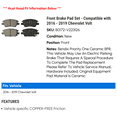 thumbnail image 2 of Front Brake Pad Set - Compatible with 2016 - 2019 Chevy Volt 2017 2018, 2 of 2
