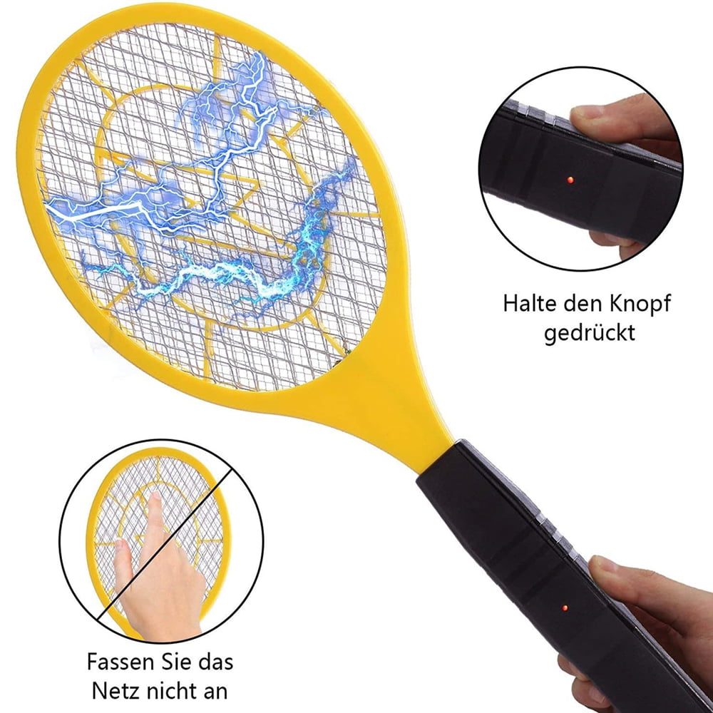 Handheld Bug Zapper for Indoor Outdoor Use, Portable Fly Zapper with Ergonomic Lightweight Design Ensuring Clean Pest Control for Gardens Homes Travel