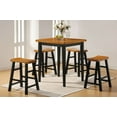 thumbnail image 1 of ACME Gaucho 5Pc Pack Counter Height Set in Oak & Black, 1 of 2