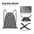 thumbnail image 4 of Saiise Bowling Pins Pattern Sports Drawstring Backpack - String Swim Gym Bag with Wet Proof Pocket for Women&Men-Medium, 4 of 6