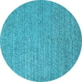 thumbnail image 1 of Ahgly Company Indoor Round Oriental Light Blue Industrial Area Rugs, 5' Round, 1 of 4