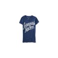 thumbnail image 1 of Aeropostale New York Script playera gráfica para mujer, azul, pequeña Aeropostale Camiseta gráfica, 1 of 1
