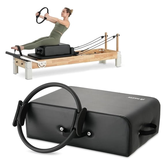 Pilates Box for Reformer, Pilates Reformer Accessories with Pilates Ring, for Training, Balance & Flexibility – Studio & Home Pilates Equipment