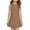 #19Brown, variant on Girls Solid Color Sleeveless Polo Dress Drop Waist Ruffle Hem School Casual Dress Red 150