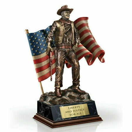 

The Bradford Exchange John Wayne American Flag Liberty & Justice For All Scuplture 11.5-inches