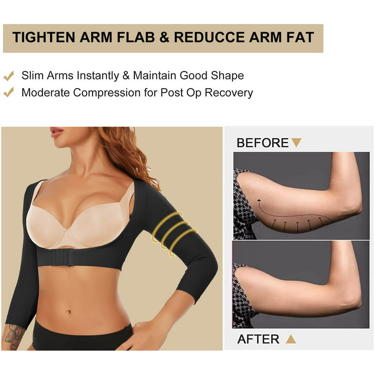 MANIFIQUE Arm Shaper for Women Post Surgery Arm Lipo Compression Sleeves Slimming  Arm Faja Front Closure Shapewear 