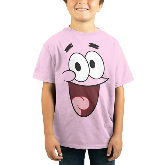 SpongeBob SquarePants Patrick Star Face Smile Kids Pink T-Shirt