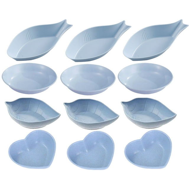 Dinheiro 12 tazones para mojar, varios colores y formas de tazones para salsa, tazones para condimentos, guarniciones