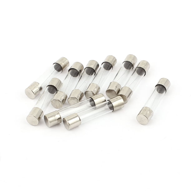 10 piezas de fusibles de vidrio de acción rápida de 250V 5A, 6mm x 30mm