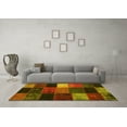 thumbnail image 3 of Ahgly Company Indoor Rectangle Patchwork Yellow Transitional Area Rugs, 7' x 9', 3 of 4