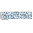 thumbnail image 3 of Ambesonne Floral Fabric by the Yard Upholstery, Tattoo Like Flower Motifs, 1 Yard, Soft Blue Dark Maroon, 3 of 5