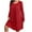 #075-Red, variant on AUNVITO Women's Plus Size Elegant Pleated Dress Long Sleeve Round Neck Straight Cut Fall Winter Style