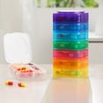 thumbnail image 3 of Pill Box Weekly Organizer with Independent Sealing Buckles Design Pill Container Large Capacity Transparent Case for Travel And Home, 3 of 8