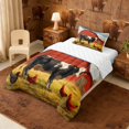 thumbnail image 2 of Erosebridal Farmhouse Rooster Cow Twin Comforter Sets, Red Farmhouse Bedding Set, 2 of 6