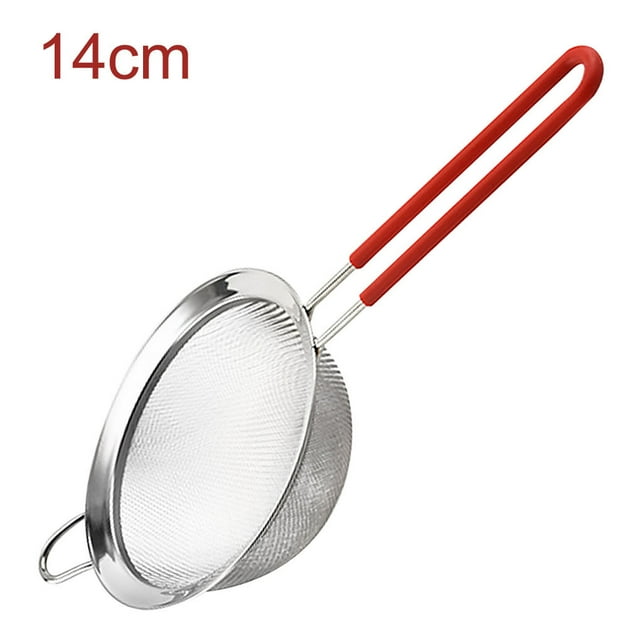 Flour Sifter Flour Strainer Baking Sieve with Handle Fine Mesh Sieve Stainless Steel Flour Sieve